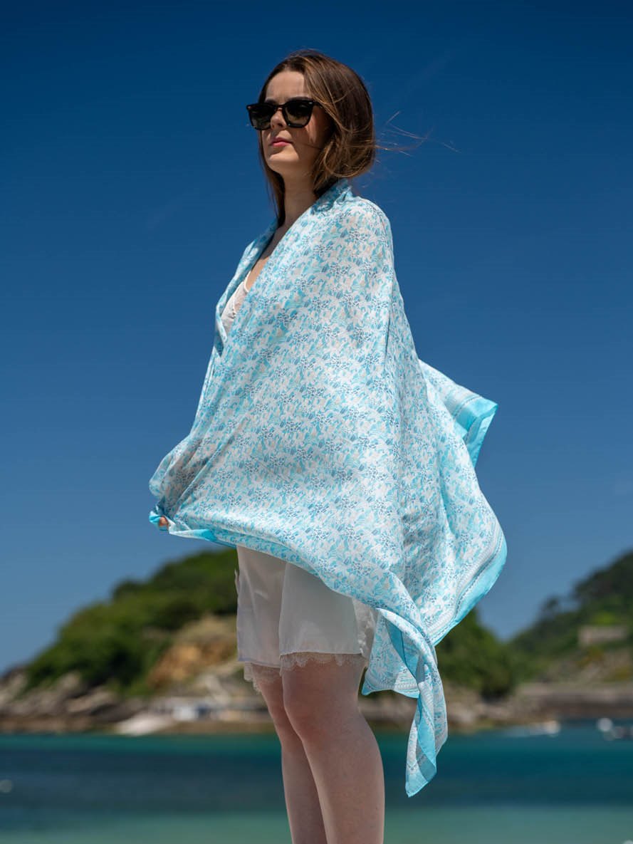Pareo de Algodón Blue Breeze