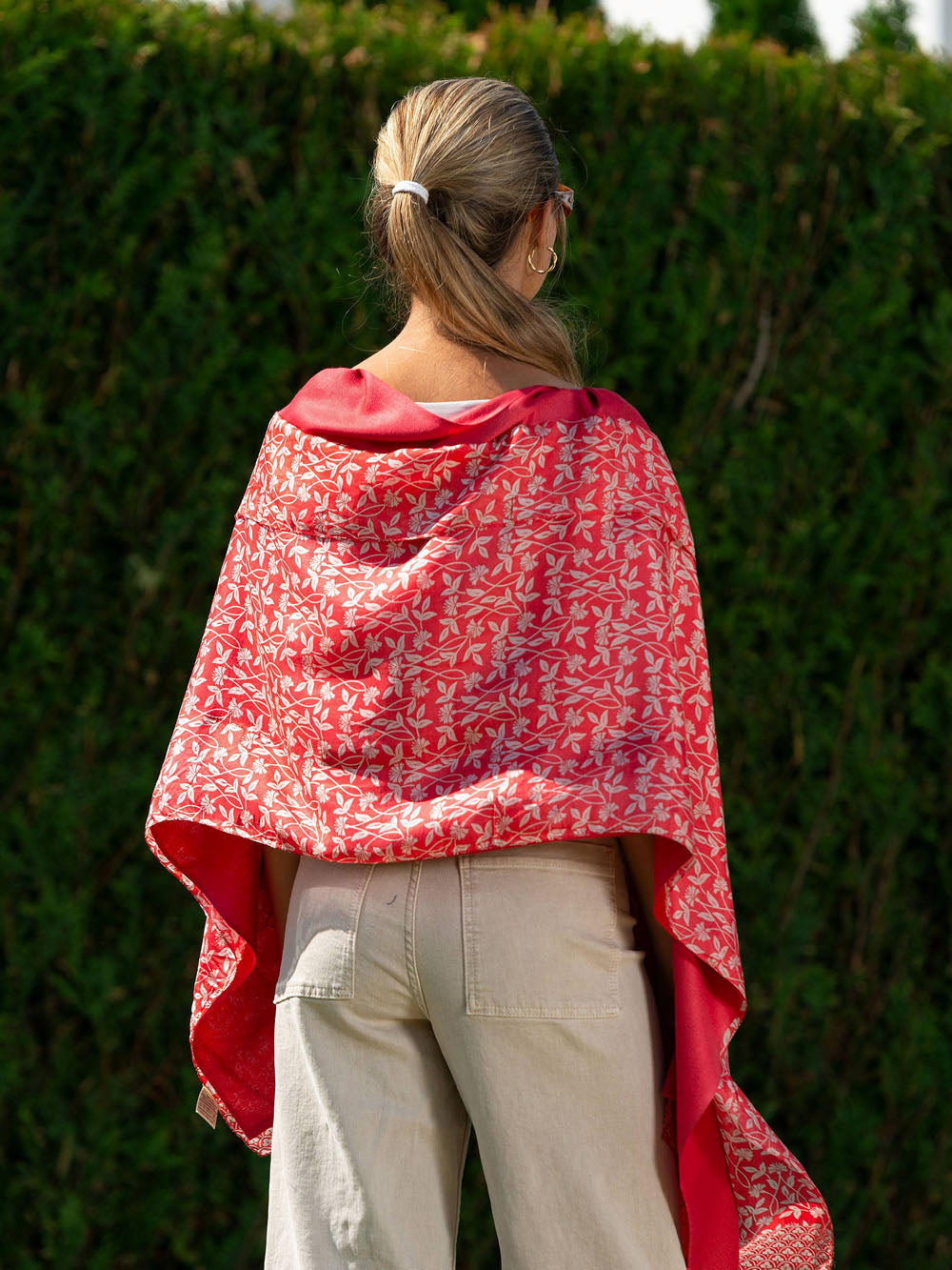Fular de seda doble Jardin