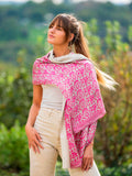 Fular de seda doble Fucsia Imperial