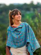 Fular de seda doble Camel Royale