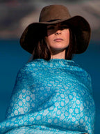Fular de seda Coral mediterraneo